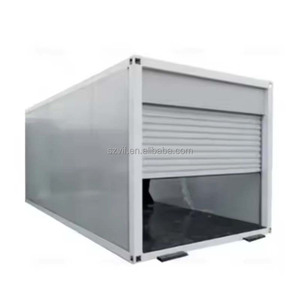 맞춤형 모바일 플랫 팩 조립식 상점 차고 자동차 창고 모듈 식 컨테이너 하우스 롤러 도어 조립식 집 - Product Image 1