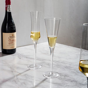 Mini petit géant Extra Large clair en vrac en gros flûtes à <span class=keywords><strong>Champagne</strong></span> en verre pour mariage 6oz 9oz 12oz 200 verres à flûte mince oblique - Product Image 4