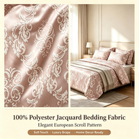 Tissu Jacquard Tissé Respirant 100% Polyester Teint à Motifs Doux, Largeur 98 pouces, Vente Directe Usine pour la Production Textile de Gros pour la Maison