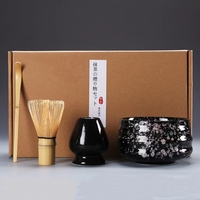 Vente flash - Ensemble de thé vert matcha japonais - Céramique - Fouet en bambou - Cuillère et support pour bol - Qualité supérieure