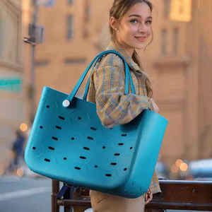 Borsa da Spiaggia in EVA Personalizzabile XL Impermeabile Stile Silicone Grande Capacità per Uso all'Aperto e Spiaggia - Product Image 1