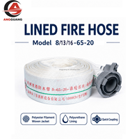 Tuyau d'incendie en filament de polyester blanc, doublé de caoutchouc ou de TPU, DN65, pression de service 8/13/16 bars, longueur 20/25/30 m