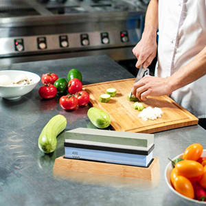 Alta calidad Ecológico 4 etapas 2-Side Grit 400/1000 3000/8000 Whetstone Afilador de cuchillos Kit de piedra Embalaje de Caja Blanca - Product Image 5