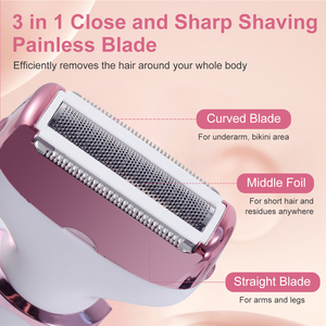 Appareil d'épilation corporelle pour femmes Solimpia HT-581USB, tondeuse pour poils du nez, tondeuse pour sourcils, rasoir facial 4 en 1, utilisation en voiture et en camping-car - Product Image 5