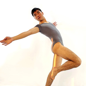 Leotardo de Ballet Negro de Nailon y Elastano de Alta Calidad y Bajo MOQ para Hombre - Product Image 4