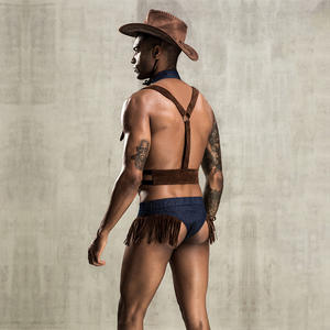 Usine En Gros Individualité Hommes Sexy Lingerie Ensemble Jeu De Rôle <span class=keywords><strong>Cowboy</strong></span> Garçon Uniforme Night Club <span class=keywords><strong>Costume</strong></span> - Product Image 6