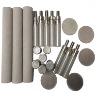 Élément filtrant liquide silencieux pneumatique pour moteur, 7 à 90 microns, en acier inoxydable 304 316, métal fritté, fileté