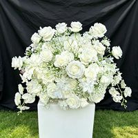 Centro de Mesa con Bola de Flores Artificiales de Lujo en Color Blanco, Ideal para el Día de la Madre y Bodas, de Larga Duración