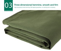 Bâches de protection de cargaison robustes et imperméables en toile de coton polyester vert foncé