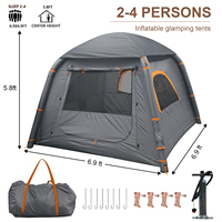 Tente dôme gonflable, fabricant original, usine de tentes, logo personnalisé, tente de camping de qualité