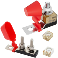 Bloc de fusibles de borne MRBF 30A-300A 58V DC, Kit de fusibles de borne de batterie de voiture avec capuchon, Porte-fusible en céramique à goujon M8 pour bateau, camion, camping-car