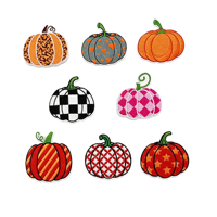 Patchs brodés Citrouille d'Halloween à thermocoller ou à coudre, appliques mignonnes multicolores pour vestes, chapeaux, sacs et vêtements