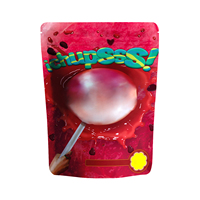3.5g 7g 14g 28g sacs en mylar à joint anti-odeur à ouverture facile pour fleur d'herbes sèches couvercle en plastique PP pochette debout personnalisée de marque privée