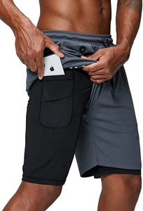 2 in 1 Gym wear <span class=keywords><strong>pantaloncini</strong></span> Cross fit Mens Gym Workout short Sports <span class=keywords><strong>pantaloncini</strong></span> da corsa <span class=keywords><strong>con</strong></span> tasca interna per telefono <span class=keywords><strong>pantaloncini</strong></span> da palestra a compressione - Product Image 5