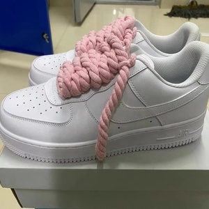 Lacets de chaussures ronds en coton et lin vintage OLIAN, style tissage, lacets audacieux, lacets de chaussures en toile à bout rond, largeur 8 mm, lacets de chaussures pour femmes et hommes - Product Image 4