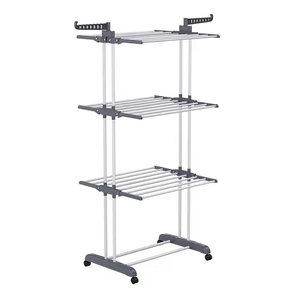 Séchoir à <span class=keywords><strong>linge</strong></span> pliable à 4 niveaux sur roulettes <span class=keywords><strong>pour</strong></span> intérieur et extérieur – Vente en gros - Product Image 3