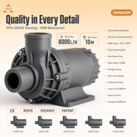 Pompe de circulation d'eau OEM ZKSJ en promotion, 48V, 8000L/H, hauteur de refoulement 10M, entraînement magnétique, étanche, pour refroidissement de moteur marin