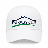 Gorra de béisbol para pedidos al por mayor, de 6 paneles, con visera curva, diseño de golf, costuras planas, paquete minorista para compradores de regalos corporativos con bordado personalizado