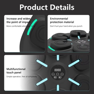Machine d'entraînement de boxe à domicile One <span class=keywords><strong>Punch</strong></span>, en matériau PU, électronique, intelligente, à fixation murale, avec musique - Product Image 4