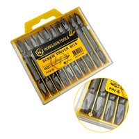 Jeu de 10 embouts de tournevis Phillips à double extrémité Ph2, embouts de perçage magnétiques en acier de 65 mm pour visseuse à percussion et tournevis électrique