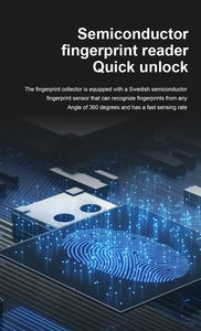 Умный замок высокого уровня безопасности для стальной двери Встроенный экран дверной Звонок камера с функцией распознавания лиц и карты памяти для хранения данных - Product Image 2