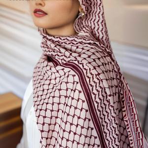2024 Neueste Keffiyeh Schal gedruckt Modal Hijab Woven Modal Pale stine HIjab für muslimische Frauen - Product Image 2