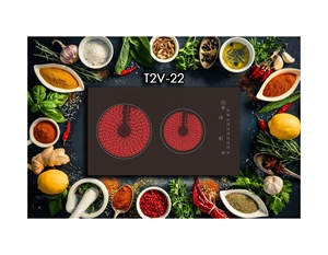 2025 Offre Spéciale Haute efficacité et caractéristiques de sécurité 3400W Table de <span class=keywords><strong>cuisson</strong></span> rayonnante intégrée 2 Bunner avec <span class=keywords><strong>plaque</strong></span> <span class=keywords><strong>aspirante</strong></span> intégrée - Product Image 1