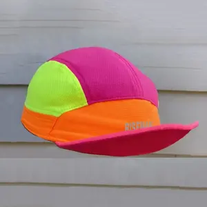 定制霓虹粉色橙色徒步旅行路径马拉松跑帽Ciel竞速帽田径FST帽十年夜跑帽