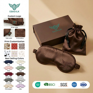 Listo para Enviar: Set de Regalo de Antifaces de Seda Pura de 16-22 Momme, Antifaz de Seda de Morera Grado 6A para Dormir y Viajar, Entrega a Granel <span class=keywords><strong>en</strong></span> 14 Días - Product Image 1
