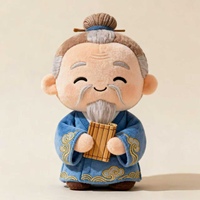 Personnage Laozi personnalisé poupée en peluche philosophe antique peluche symbole de sagesse et de culture taoïste