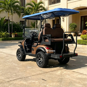 Voiturette de golf électrique 4 places au design élégant et épuré, carrosserie moderne et courbée, buggy de golf stylé pour complexe haut de gamme - Product Image 1