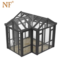 Fs — maison en verre amovible en Aluminium NF, avec toit et fenêtres yooan