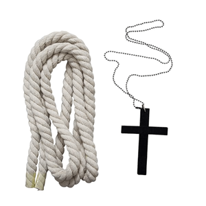 زي راهب من العصور الوسطى للهالوين، عباءة تنكرية للعروض، زي رجالي للبالغين مصنوع من البوليستر الساتان 100٪، زي للتلفزيون والأفلام - Product Image 3