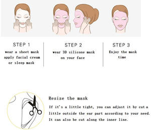 มาส์กหน้าซิลิโคนซิลิโคนเกรดอาหารมาส์ก100% หน้าแบบใช้ซ้ำได้ - Product Image 6