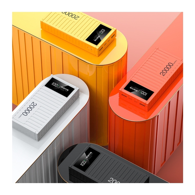 Portable Big Capacity 20000mah PowerBank LED Digital Display 4USB Type-C Output USB C PD 20W Power Bank 10000mAh Fast Charging