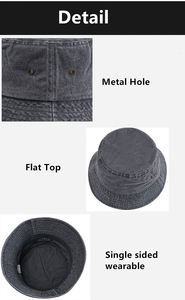 Unisex 100% Denim Upf 50 Packable Summer Travel Beach <b>Hat</b> Fishing Sun Cotton <b>Bucket</b> <b>Hats</b> Promotion Gift - Product Image 3