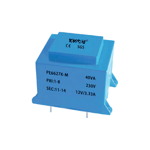Transformador de Montaje en PCB Sellado con Epoxi YHDC PE6627K-M, 45VA, 110/220/230/380V CA, 6-24V Secundario, Bajo Ruido, Certificado UL94-V0, CE/RoHS - Product Image 1