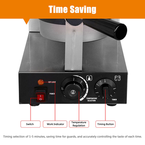 Snack quầy hàng tùy chỉnh logo Waffle maker máy thương mại thương mại chuyên nghiệp nước nhỏ giọt Waffle maker với kiểm soát nhiệt độ - Product Image 2