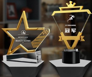 סיטונאי מתכת קריסטל סיטונאי גביע מזכרת מפעל סיני עבור ספורט אירועי מוסיקה - Product Image 2