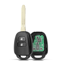 Clé de voiture à distance noire de haute qualité avec transpondeur, 2 boutons, 433 MHz, puce G/H, pile bouton pour Yaris RAV4