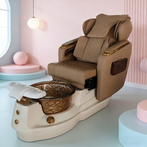 Sillón de Pedicura de Lujo con Asiento Reclinable, Bañera sin Tuberías, Luz LED, Calor y Masaje para Salón de Uñas - Product Image 6