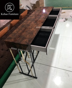 <span class=keywords><strong>Console</strong></span> de table de hall italien en métal doré, design sculpté en creux, meubles de salon, table de <span class=keywords><strong>console</strong></span> décorative - Product Image 4