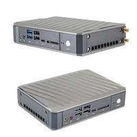PC Mini Industri Tanpa Kipas Generasi ke-10 Intel Core I7 Tipe-C 4K DP Layar Ganda Dual Gigabit LAN Paduan Aluminium Grosir Micro PC