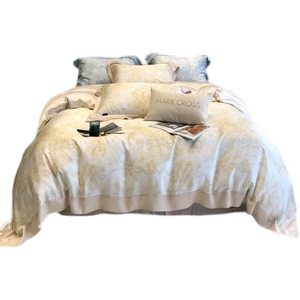 Luxury Lenzing Four Piece Bedding Set Ice <b>Silk</b> Cool Summer <b>Sheets</b> Duvet Cover Floral Pattern Home Use - Product Image 5