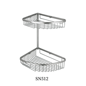 Accesorios de baño de acero inoxidable 304, estante de esquina triangular, cesta de baño, cesta de esquina de dos pisos - Product Image 3