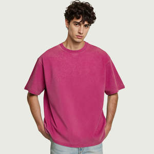 Camiseta con Logotipo Personalizable, Camiseta Vintage Lisa con Hombros Caídos, Camiseta de Algodón Lavada al Ácido, Camiseta con Estampado para Hombre, Camiseta Lavada a la Piedra - Product Image 1