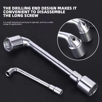 Jeu de clés à douille en L professionnelles usinées 6-19 mm métriques en acier à haute teneur en carbone de qualité industrielle, clé hexagonale robuste pour l'automobile