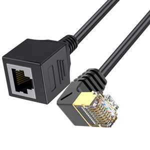 Negro OEM HG8245Q2 Cat 8 Marque 8 Pasat B8 Ángulo recto 90 grados RJ45 Enchufe Cable de conexión de red Ethernet para cables de audio y video - Product Image 5