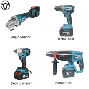 Prix usine 4 pièces en 1 Combo clé à chocs sans fil meuleuse d'angle perceuse à percussion <span class=keywords><strong>18v</strong></span> ensemble d'outils sans fil trousse à outils électrique - Product Image 2