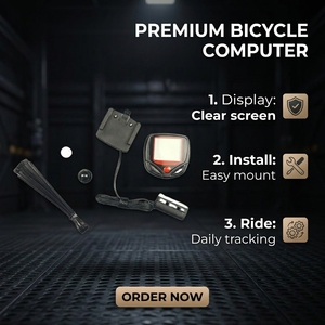 Compteur de vélo numérique LCD filaire BN-518 étanche 15 fonctions pour <span class=keywords><strong>VTT</strong></span> et vélo de route - Product Image 2